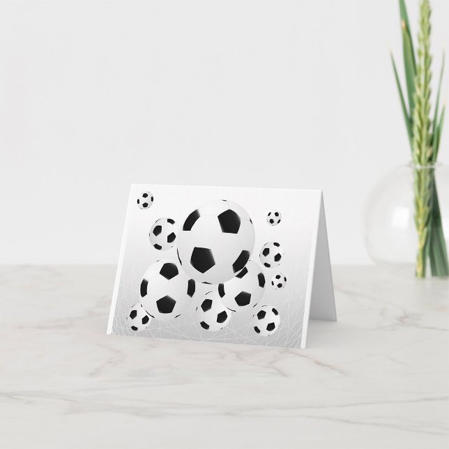 Multiple Soccer Balls Note Cards (Creator Uploaded)