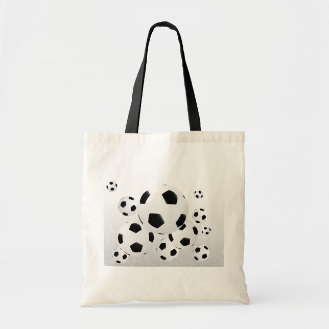 Multiple Soccer Balls Tote Bag (Front)