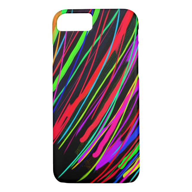 multiple striped colours iPhone wallet case (Back)