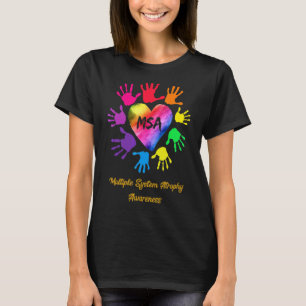 Multiple System Atrophy Awareness Hands T-Shirt
