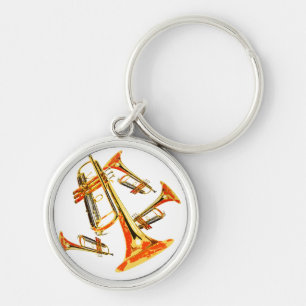 Multiple Trumpets Key Ring