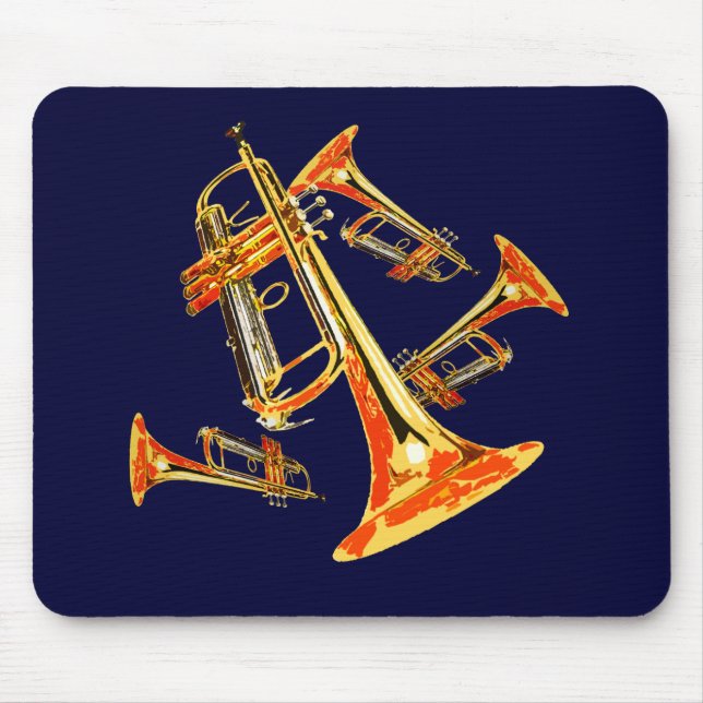 Multiple Trumpets Mouse Pad (Front)