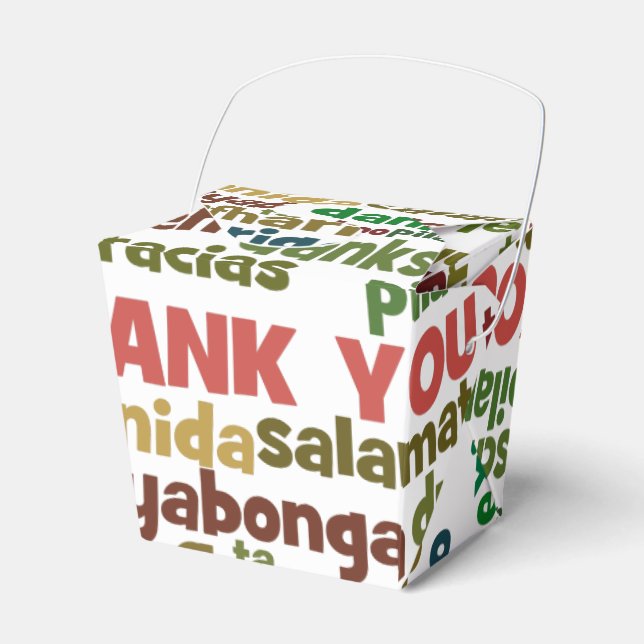 Multiple Ways to Say Thank You in Many Languages Favour Box (Front Side)