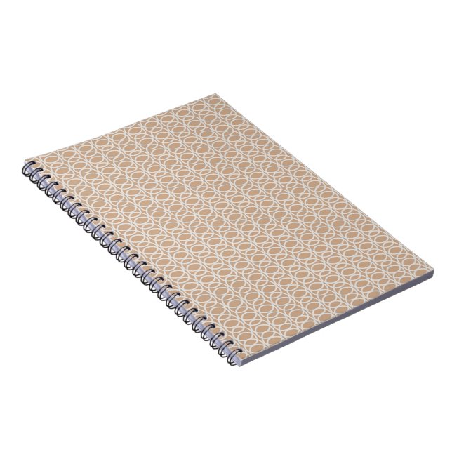 Multiple White Circles Overlap Abstract Art Artist Notebook (Right Side)