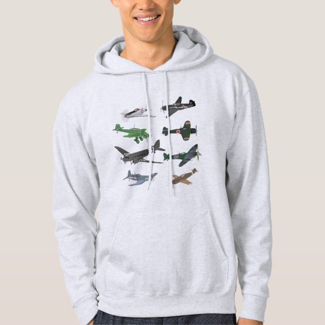 Multiple WW2 Airplanes Hoodie (Front)