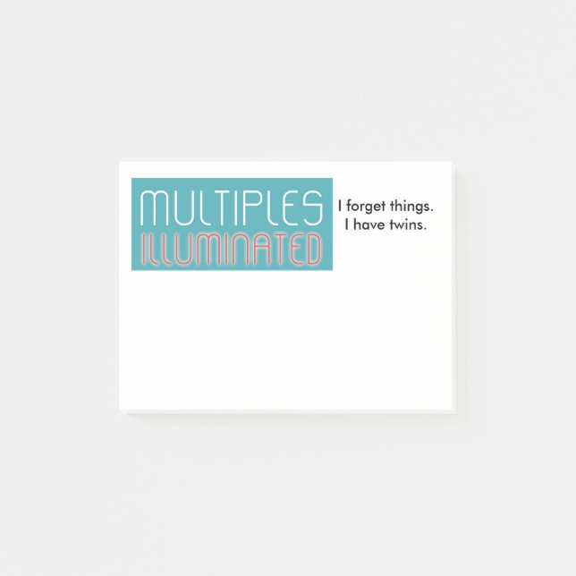 Multiples Illuminated Post-It Notepad (Twins) (Front)