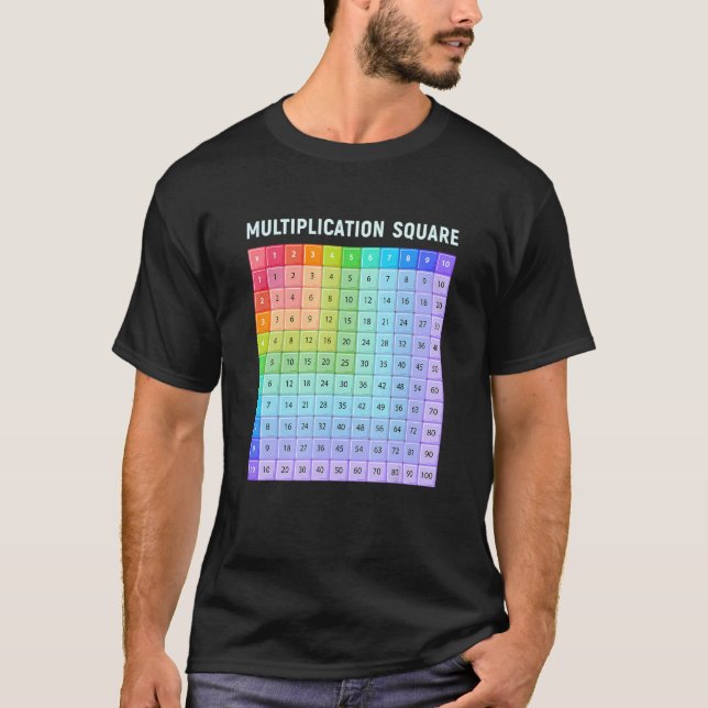 Multiplication Square Number Learning Math Educati T-Shirt (Front)