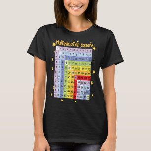 Multiplication Square Table Fun Math Chart Kids Te T-Shirt