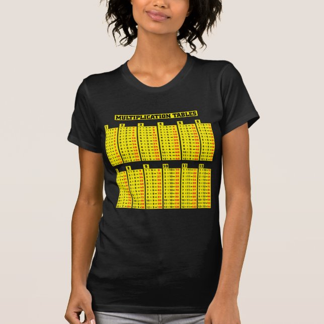 Multiplication tables - math T-Shirt (Front)