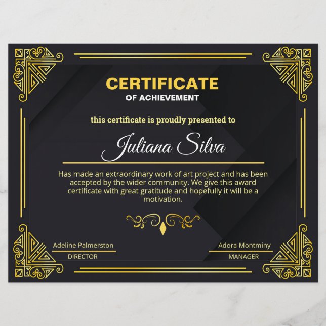 Multipurpose Certificate Of Achievement Flyer (Front)