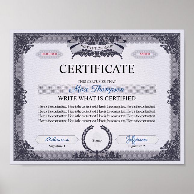 Multipurpose Certificate Poster (Front)