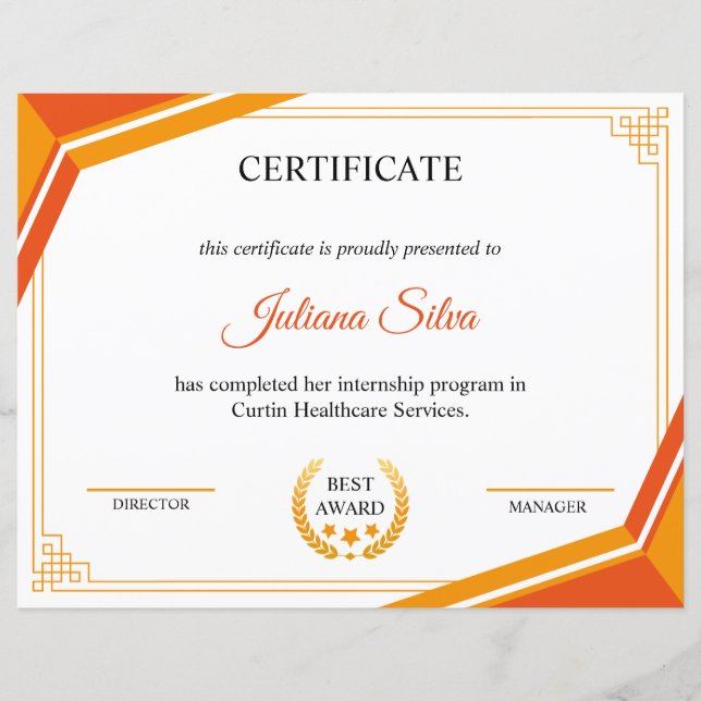 Multipurpose Certificate Template (Front)