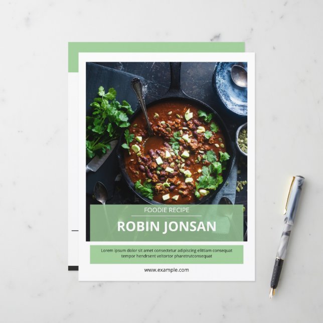 Multipurpose Food Postcard Flyer Template (Front/Back In Situ)
