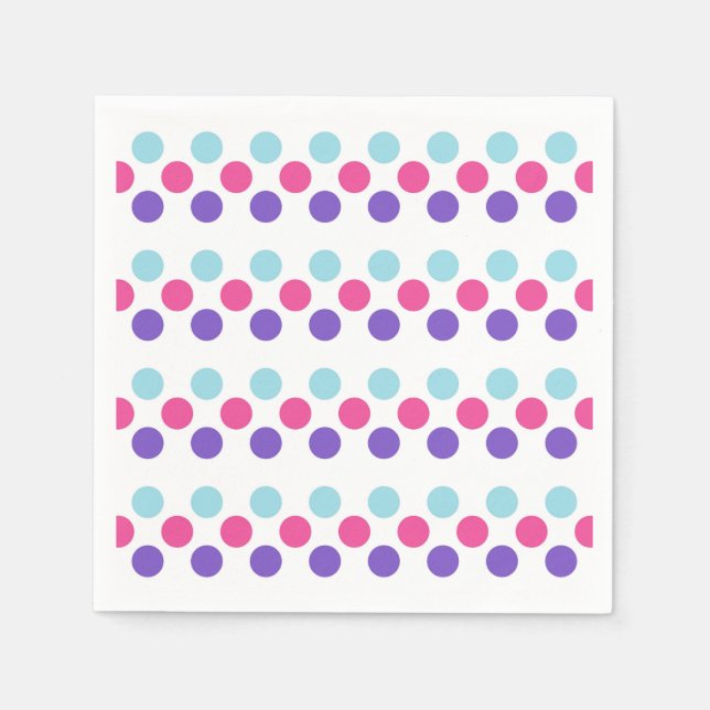 Multisexual Pride Flag Colours Polkadots Napkin (Front)