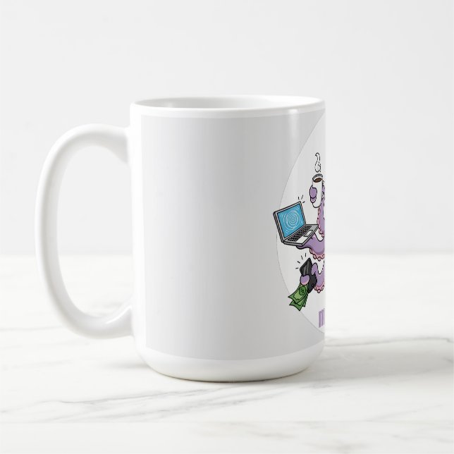 Multitasker – Funny Chaotic Octopus Dark Humour  Coffee Mug (Left)