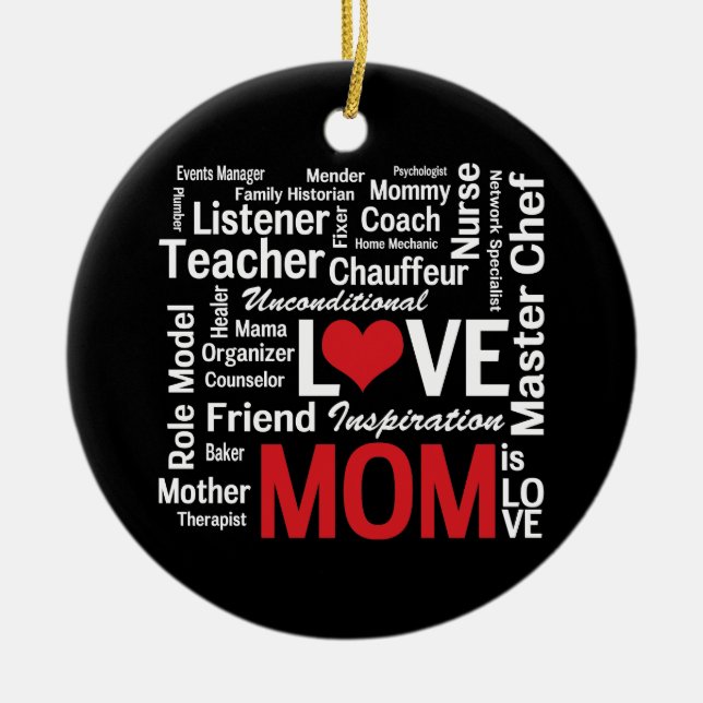 Multitasking Mum - Mother's Day or Mum's Birthday Ceramic Tree Decoration (Front)