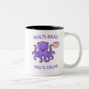 Multitasking Octopus – 8 Arms, 1000 Missions and B Two-Tone Coffee Mug