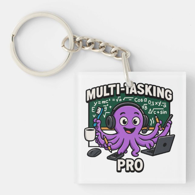 Multitasking Octopus Classroom Learner Pro Key Ring (Front)