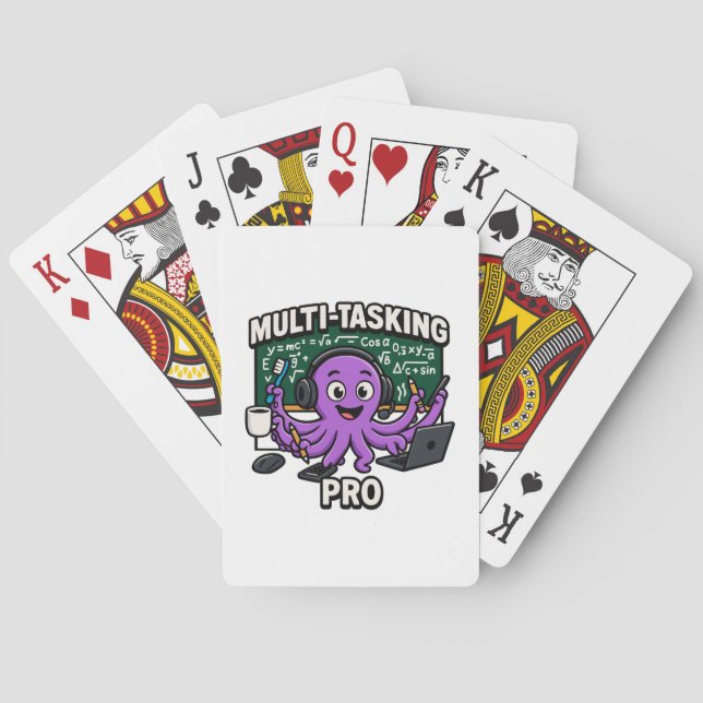 Multitasking Octopus Classroom Learner Pro Playing Cards (Back)