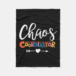 Multitasking Pro For Chaos Coordinator Teacher Fleece Blanket