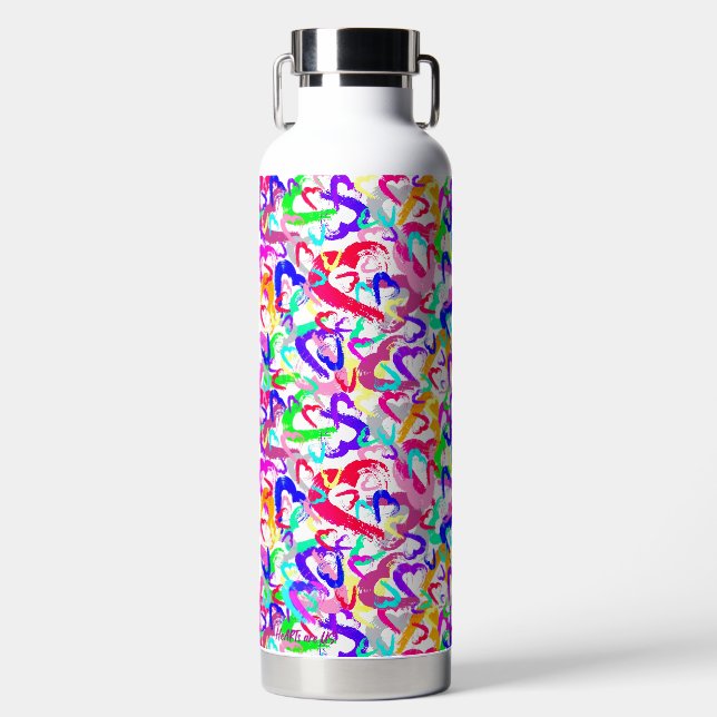 Multiverse Hearts Water Bottle (Front)