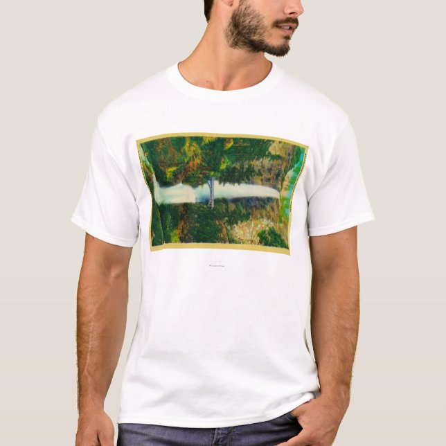 Multnomah Falls and Benson Foot Bridge T-Shirt (Front)