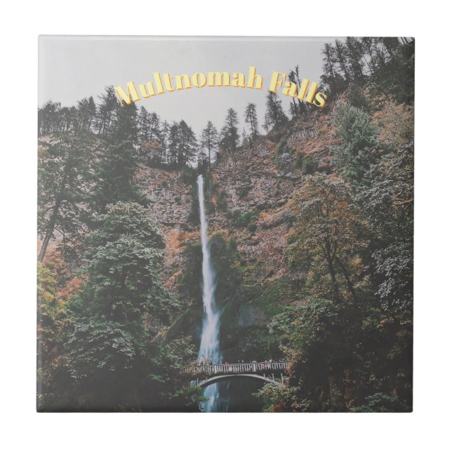Multnomah Falls Ceramic Tile (Front)