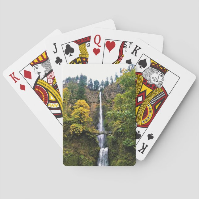 Multnomah Falls, Columbia River Gorge, Oregon Playing Cards (Back)