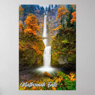 Multnomah Falls, Columbia River Gorge, Oregon Poster