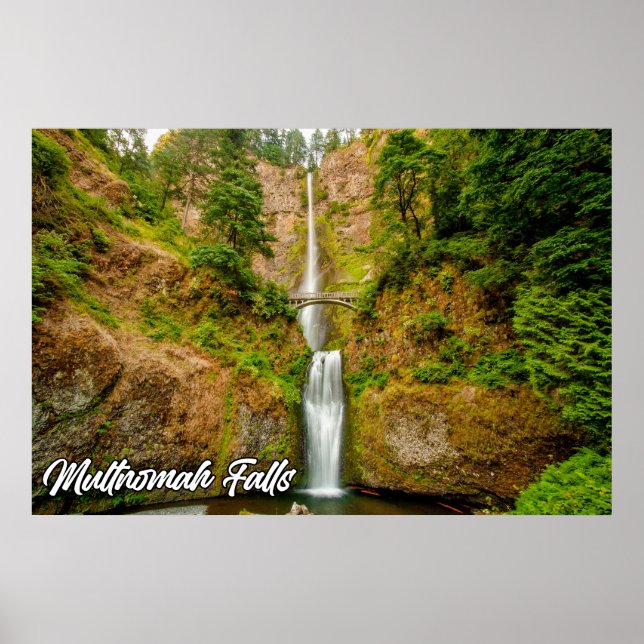 Multnomah Falls, Columbia River Gorge, Oregon Poster (Front)