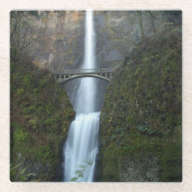 Multnomah Falls Glass Coaster (Front)