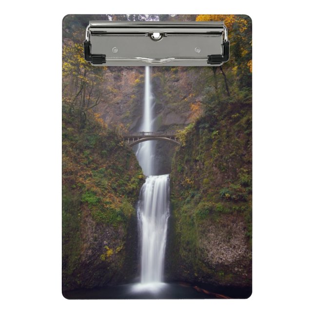 Multnomah Falls in late Autumn Mini Clipboard (Front)