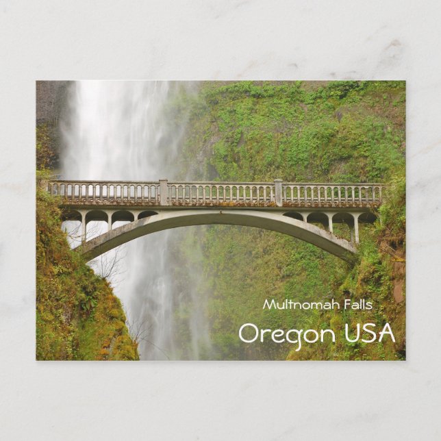 Multnomah Falls in Oregon Postcard (Front)