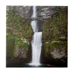 Multnomah Falls in the Columbia Gorge Ceramic Tile