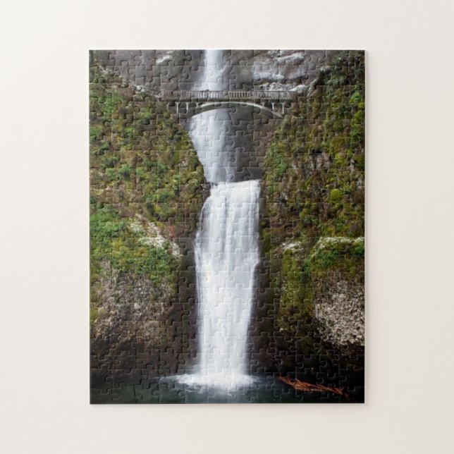 Multnomah Falls in the Columbia Gorge Jigsaw Puzzle (Vertical)