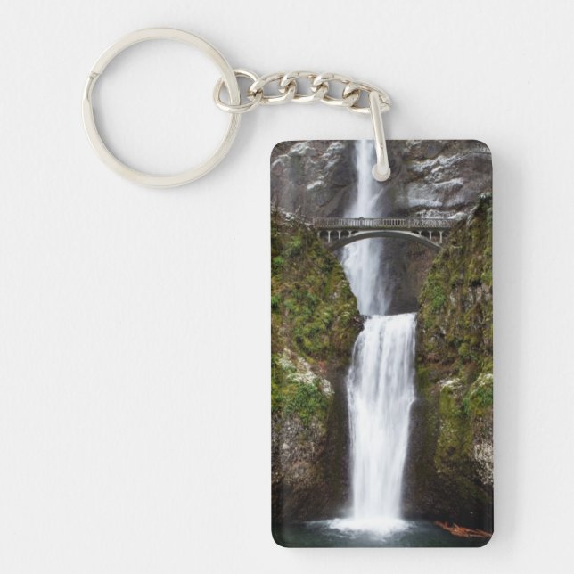 Multnomah Falls in the Columbia Gorge Key Ring (Front)