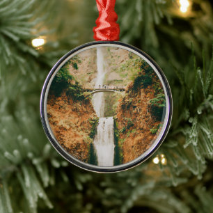 Multnomah Falls Metal Ornament