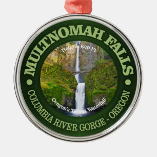 Multnomah Falls Metal Ornament