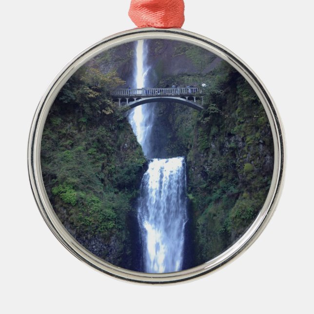 Multnomah Falls Metal Tree Decoration (Front)