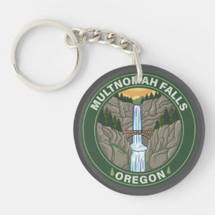 Multnomah Falls Oregon Key Ring