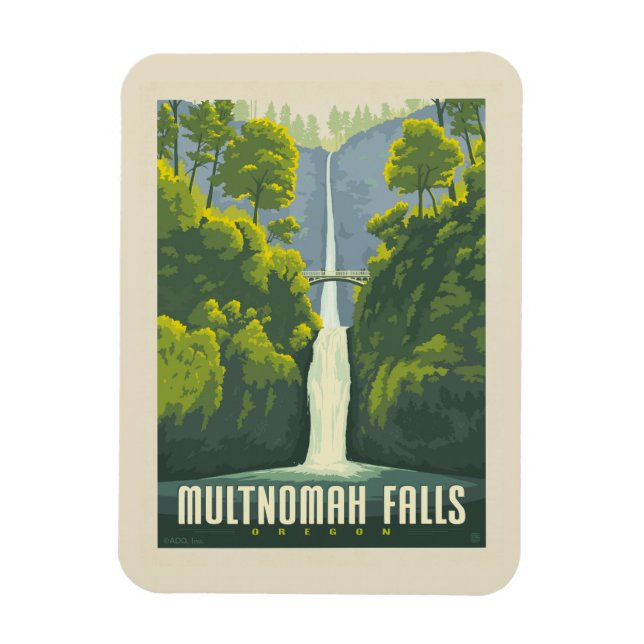 Multnomah Falls | Oregon Magnet (Vertical)