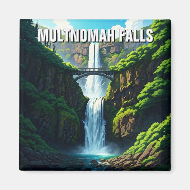 Multnomah falls oregon magnet (Front)