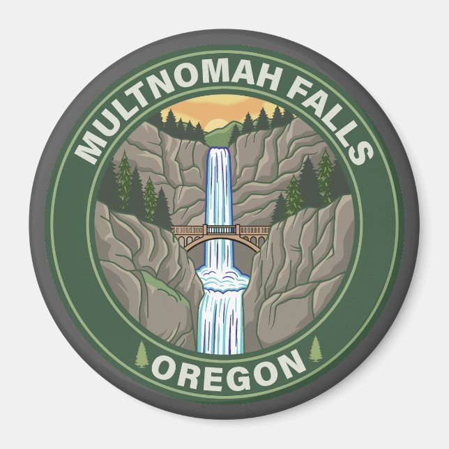 Multnomah Falls Oregon Magnet (Front)