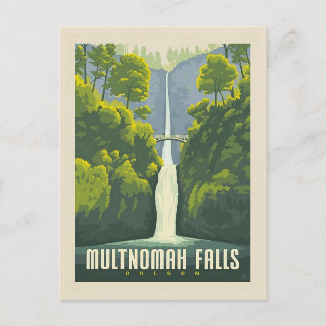 Multnomah Falls | Oregon Postcard (Front)