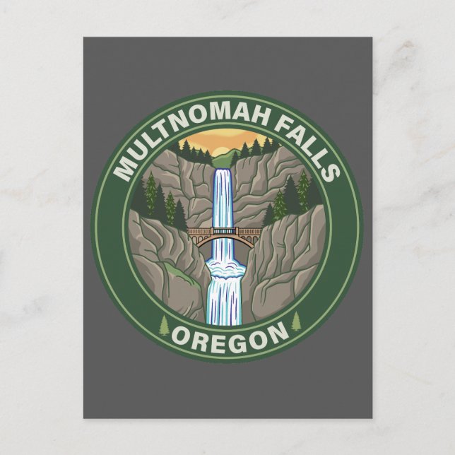 Multnomah Falls Oregon Postcard (Front)