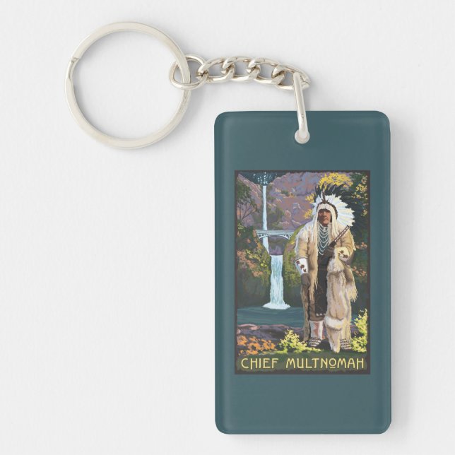 Multnomah Falls, OregonChief Multnomah Key Ring (Front)