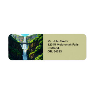 Multnomah Falls Return Address Label