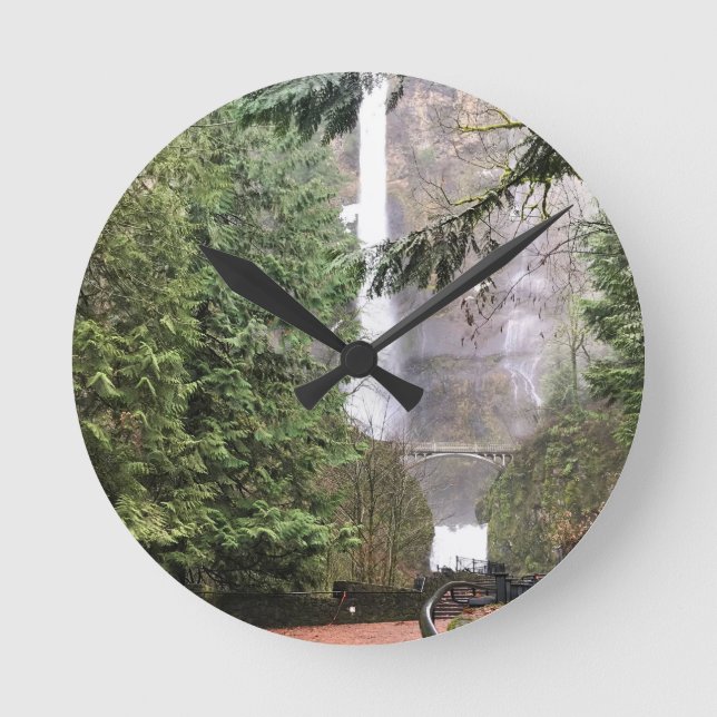 Multnomah Falls Round Clock (Front)
