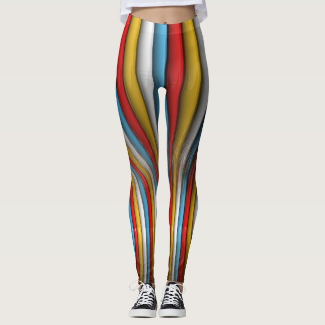 Multy 3D Abstract Leggings (Front)