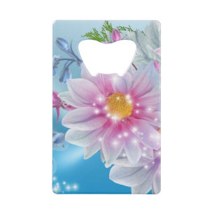 Multycolor Flowers Credit Card Bottle Opener